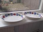 2 serveerschalen boerenbont 31 cm, Ophalen of Verzenden, Aardewerk, Boerenbont, Overige typen