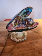 Vintage mid-century keramische schelp lamp, Overige materialen, Hollywood regency, Ophalen of Verzenden, Zo goed als nieuw
