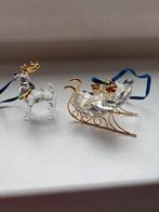 Swarovski rendier en slee ornament goud, Verzamelen, Swarovski, Ophalen of Verzenden, Zo goed als nieuw