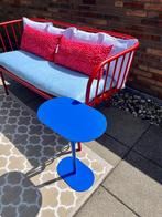 Bijzettafel Blauw | Bijzettafeltje | Tafeltje | Plantentafel, Metaal of Aluminium, Nieuw, Ovaal, Ophalen