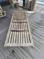 Teakhouten ligbed, Tuin en Terras, Tuinstoelen, Ophalen, Zo goed als nieuw, Teakhout