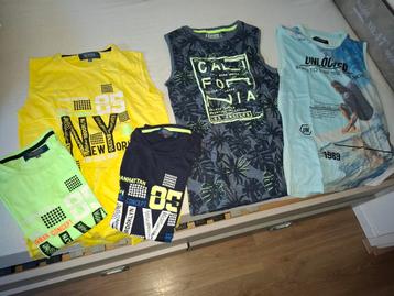 5x Hempje / Shirt Zonder Mouwen - Maat 164/170 beschikbaar voor biedingen