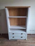 Witte boekenkast / tv kast met laden, Ophalen, 50 tot 100 cm, Zo goed als nieuw, Met lade(s)