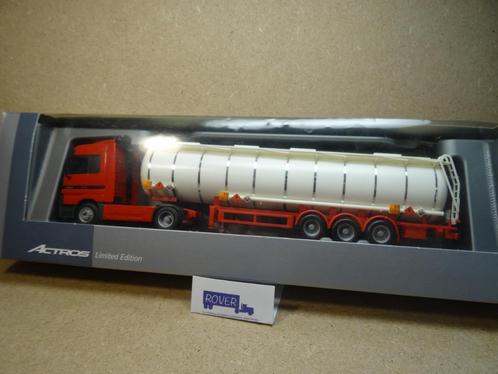 HERPA 1:87, MB ACTROS-1857, + BULK-TANK-Oplegger, Zie Foto`s, Hobby en Vrije tijd, Modelauto's | 1:87, Zo goed als nieuw, Bus of Vrachtwagen