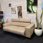 Nette bankstel | Echt leder | Natuzzi style | 210x85 | Bank, Huis en Inrichting, Banken | Bankstellen, Rechte bank, Leer, Ophalen of Verzenden