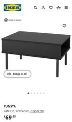 IKEA Tunsta | salontafel / bijzettafel | antraciet / zwart, Huis en Inrichting, 50 tot 100 cm, Minder dan 50 cm, Kunststof, Rechthoekig