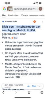Model auto Jaguar Mark || 1959, Hobby en Vrije tijd, Modelauto's | 1:43, Ophalen of Verzenden, Gebruikt, Auto