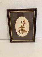 Vintage Gedroogde Bloemen Schilderijtje, Huis en Inrichting, Woonaccessoires | Schilderijen, Tekeningen en Foto's, Minder dan 50 cm