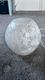 Glazen bloemen lamp, Ophalen of Verzenden, Zo goed als nieuw, Minder dan 50 cm