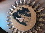 Retro sunburts spiegel., Antiek en Kunst, Antiek | Spiegels, Ophalen of Verzenden, Rond, Minder dan 50 cm