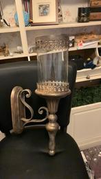 Mooie brocante wand kandelaars met afneembaar glas, Ophalen of Verzenden, Zo goed als nieuw