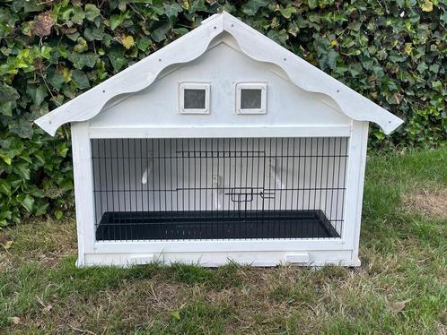 Houten wandkooi - voliere Showmodel, Dieren en Toebehoren, Vogels | Hokken en Kooien, Zo goed als nieuw, Volière, Hout, Ophalen