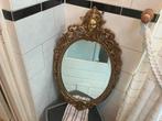 Koperen barok spiegel, Ophalen of Verzenden, Ovaal, Minder dan 50 cm