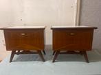 Vintage set van 2 nachtkastjes Louis van Teeffelen, Ophalen, O, Minder dan 45 cm, O