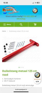 Nieuw! Rekstok/ duikelstang rood 125 cm, Ophalen, Zo goed als nieuw