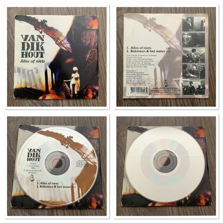 Van Dik Hout: Alles of Niets, Cd's en Dvd's, Cd Singles, Zo goed als nieuw, Ophalen of Verzenden