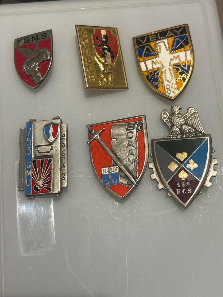 Franse militaire emblemen - Leger & Vreemdelingenlegioen, Verzamelen, Militaria | Algemeen, Embleem of Badge, Ophalen of Verzenden