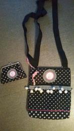 Leuke Meisjes Tas met Portemonnee, zwart polkadots, Ophalen of Verzenden, Zo goed als nieuw, Onbekend