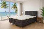 Boxspring 140x200cm Grijs Direct/Leverbaar/Enschede E-7189