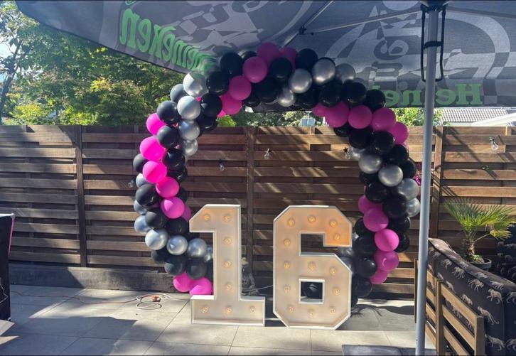 ballonnen backdrop verjaardag, Hobby en Vrije tijd, Feestartikelen, Nieuw, Versiering, Verjaardag, Ophalen