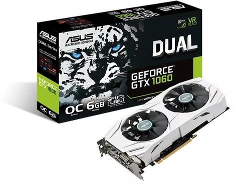 Asus GeForce GTX 1060 6gb (Wit), Computers en Software, Videokaarten, Gebruikt, Nvidia, PCI-Express 3.0, GDDR5, HDMI, DisplayPort