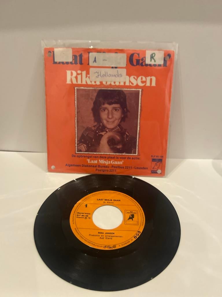 Rika Jansen - Laat Misja Gaan 7" Single, Cd's en Dvd's, Vinyl Singles, Gebruikt, 7 inch, Single, Ophalen of Verzenden