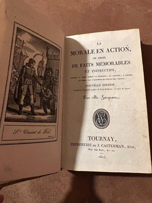 Vintage boekje: La morale en action *1825*, Antiek en Kunst, Antiek | Boeken en Bijbels, Ophalen of Verzenden