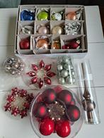 Set luxe glazen kerstballen en piek, Diversen, Kerst, Ophalen of Verzenden, Zo goed als nieuw
