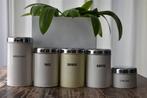 Retro vintage witte Brabantia blikken set 5x, Ophalen of Verzenden, Gebruikt, Overige merken