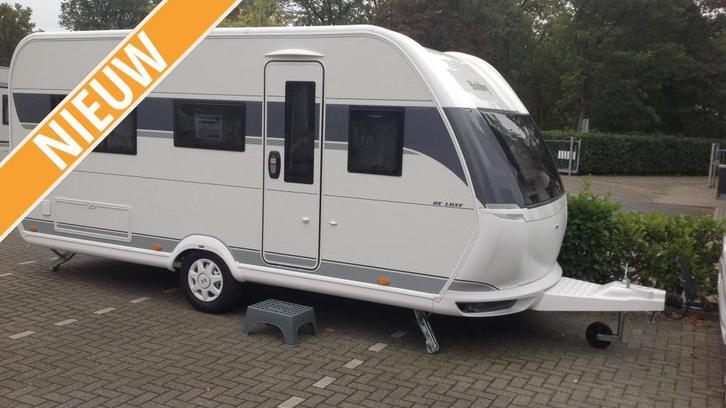Hobby De Luxe 460 LU, Caravans en Kamperen, Caravans, tot en met 4, 1000 - 1250 kg, Rondzit, Hobby, 2 aparte bedden, Overige typen