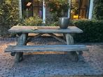 Houten Picknicktafel, Ophalen of Verzenden, Gebruikt, Rechthoekig, Hout