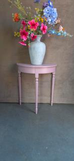 Mooi oudroze roze haltafeltje haltafel sidetable side table, Ophalen, 50 tot 100 cm, Zo goed als nieuw, 25 tot 50 cm