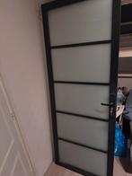 78x201 (2x) deuren met matglas incl barst, Gebruikt, 80 tot 100 cm, Binnendeur, Ophalen of Verzenden
