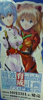 Evangelion Rei & Asuka Playstation Display Life-size Panel, Ophalen of Verzenden, Gebruikt, Film, Poster