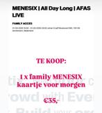 MENESIX all day long ticket, Eén persoon