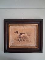 Vintage Dierenprint. Jachthond., Minder dan 50 cm, Ophalen of Verzenden, Zo goed als nieuw, Schilderij