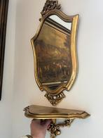 Barok spiegel met altaartje, Antiek en Kunst, Minder dan 100 cm, Minder dan 50 cm, Ophalen of Verzenden, Ovaal