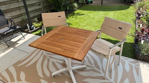 Bellagio tuinset 80x80 van Kees Smit - inklapbaar, Tuin en Terras, Tuinsets en Loungesets, Gebruikt, Tuinset, Hardhout, 2 zitplaatsen