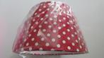 Lampenkap rood met witte stippen * Nieuw *., Huis en Inrichting, Rond, Nieuw, Ophalen of Verzenden, Minder dan 25 cm