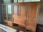 Massief eiken vitrine kast / buffetkast / klassiek / wijnkas, Ophalen
