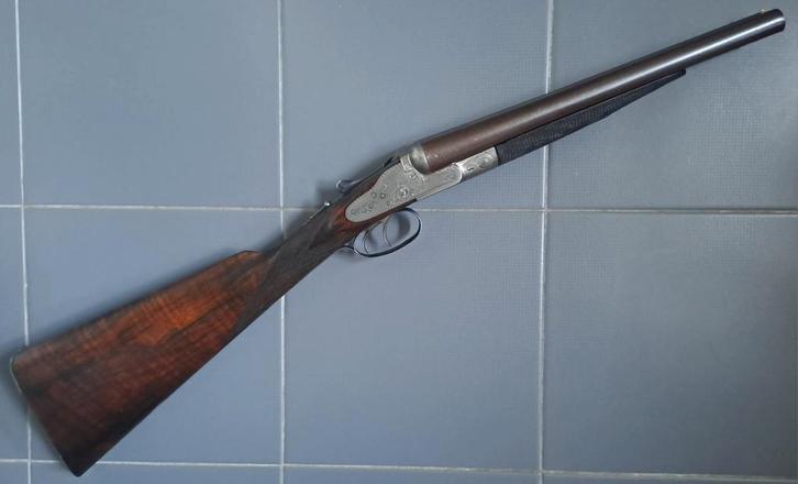 Antiek Brits hammerless sidelock geweer kal 12 zwartkruit, Antiek en Kunst, Antiek | Overige Antiek, Ophalen of Verzenden