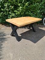 Nieuwe industriële mango eettafel 150x90cm kruispoot €175, Ophalen, ., Nieuw, .