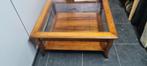 Houten Salontafel met Glazen Blad, Ophalen of Verzenden