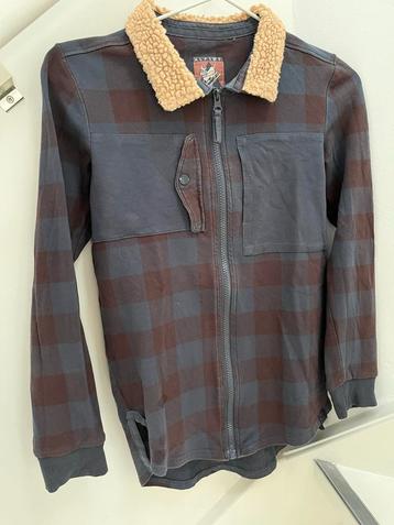 Geruite blouse maat 140/146met rits met teddy kraag - Alpine beschikbaar voor biedingen