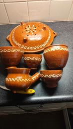 Terracotta aardewerk set, Ophalen of Verzenden, Zo goed als nieuw, Kom(men), Overige stijlen
