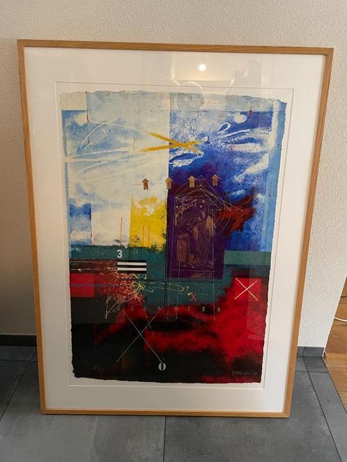 Piotr Konkel - Zeefdruk Nr. 3 - ingelijst -, Antiek en Kunst, Kunst | Litho's en Zeefdrukken, Ophalen