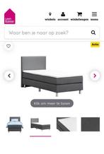 Boxspring 90-200 type Alta, Ophalen, Zo goed als nieuw, Eenpersoons, 90 cm