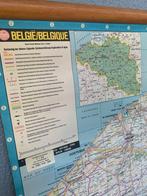 Schoolplaat wegenkaart België Falkplan - vintage retro, Ophalen of Verzenden, Aardrijkskunde