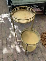 Planten etagere goud tafeltje, Huis en Inrichting, Woonaccessoires | Wereldbollen, Ophalen of Verzenden, Zo goed als nieuw