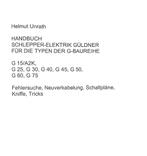 Handbuch Schlepper-Elektrik Güldner, Verzenden, Nieuw, Helmut Ulrath, Tractor en Landbouw
